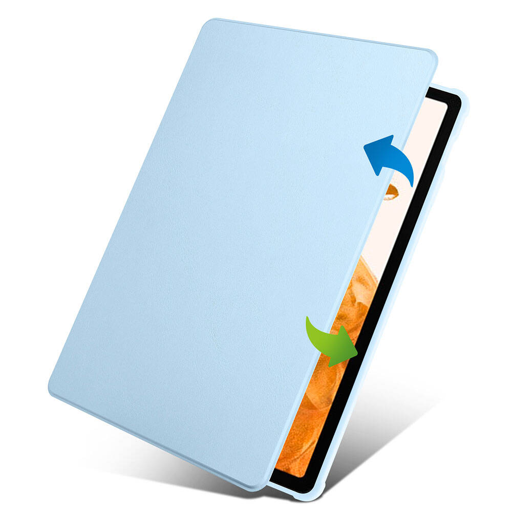 Galaxy Tab S10 Plus Kılıf Zore Termik Kalem Bölmeli Dönebilen Standlı Kılıf Lacivert