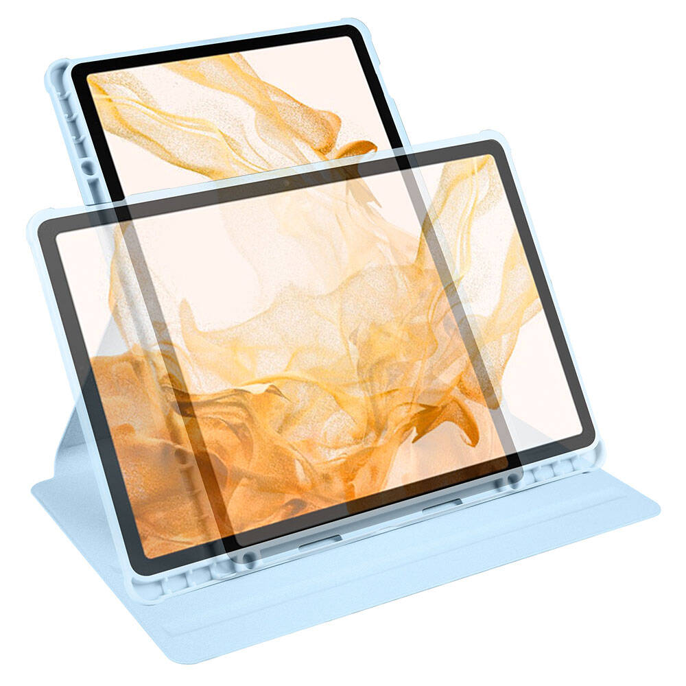 Galaxy Tab S10 Plus Kılıf Zore Termik Kalem Bölmeli Dönebilen Standlı Kılıf Pembe