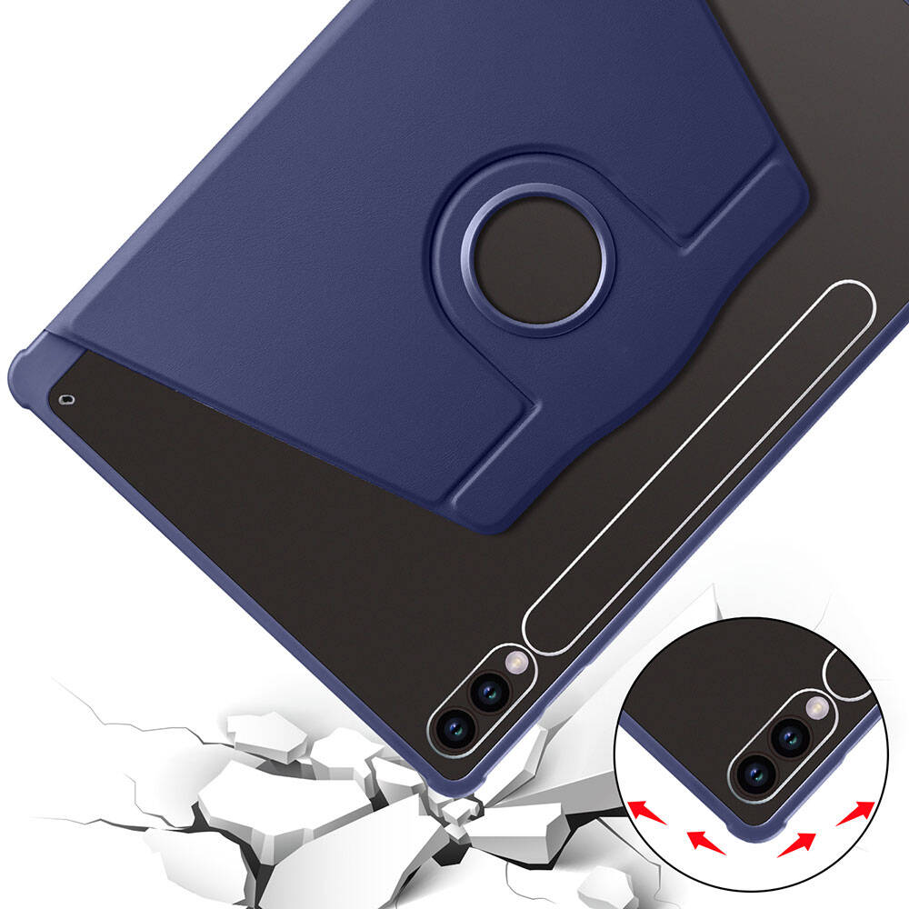 Galaxy Tab S10 Plus Kılıf Zore Termik Kalem Bölmeli Dönebilen Standlı Kılıf Açık Yeşil