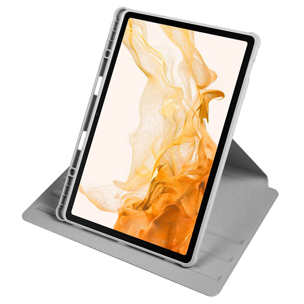 Galaxy Tab S10 Plus Kılıf Zore Termik Kalem Bölmeli Dönebilen Standlı Kılıf Siyah