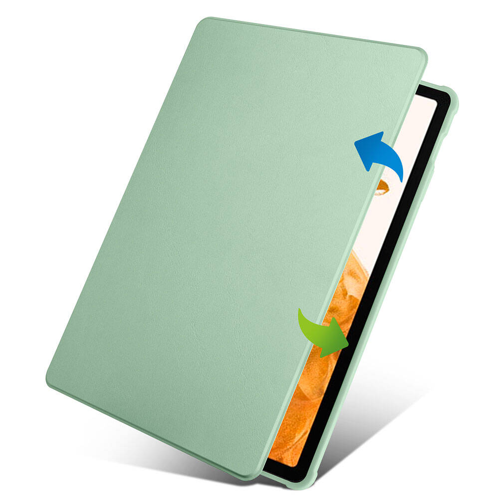 Galaxy Tab S10 Plus Kılıf Zore Termik Kalem Bölmeli Dönebilen Standlı Kılıf Siyah