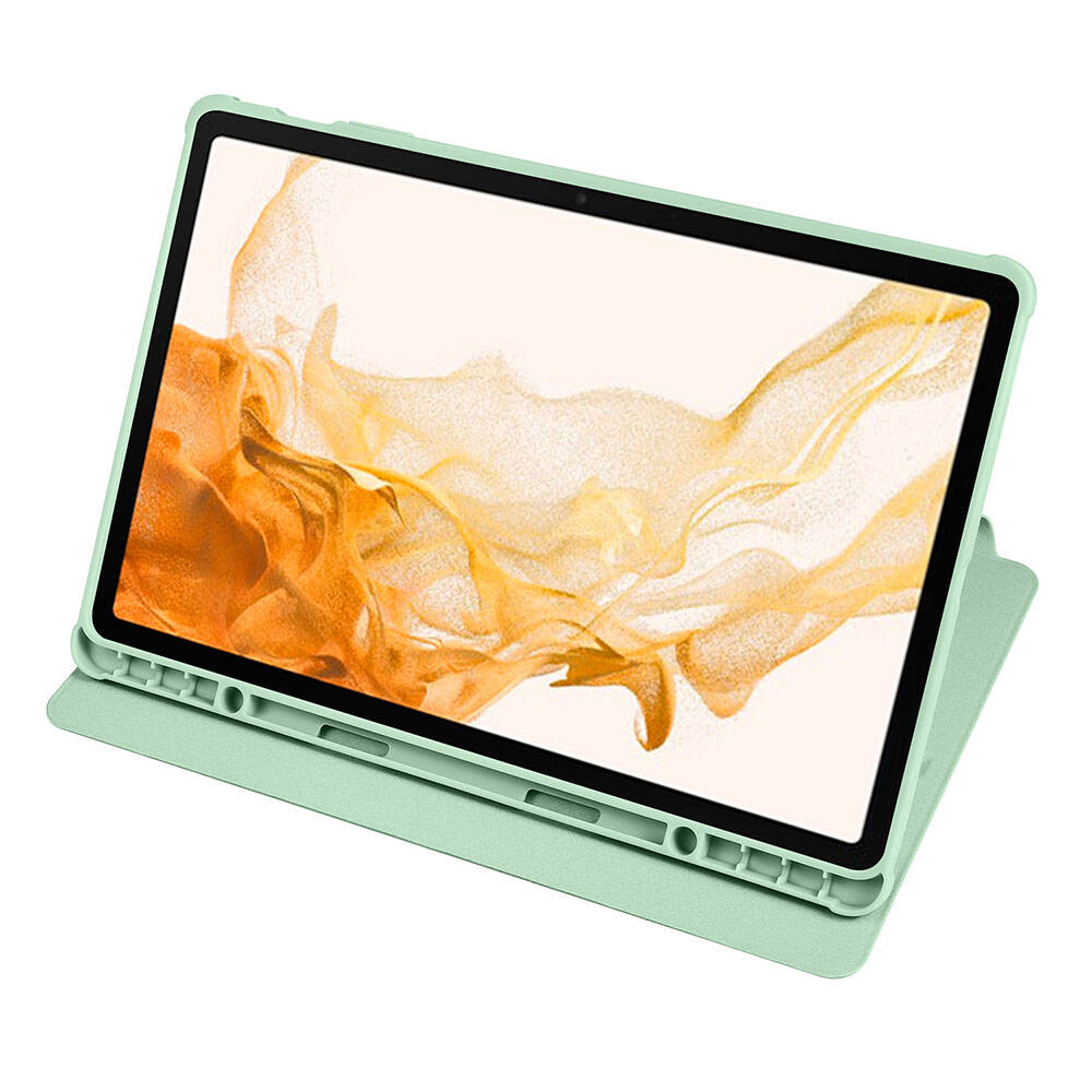 Galaxy Tab S10 Plus Kılıf Zore Termik Kalem Bölmeli Dönebilen Standlı Kılıf Lacivert