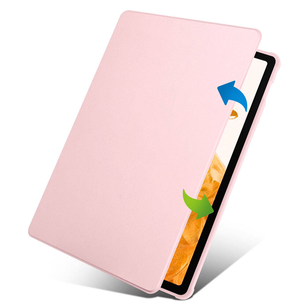 Galaxy Tab S10 Plus Kılıf Zore Termik Kalem Bölmeli Dönebilen Standlı Kılıf Mavi