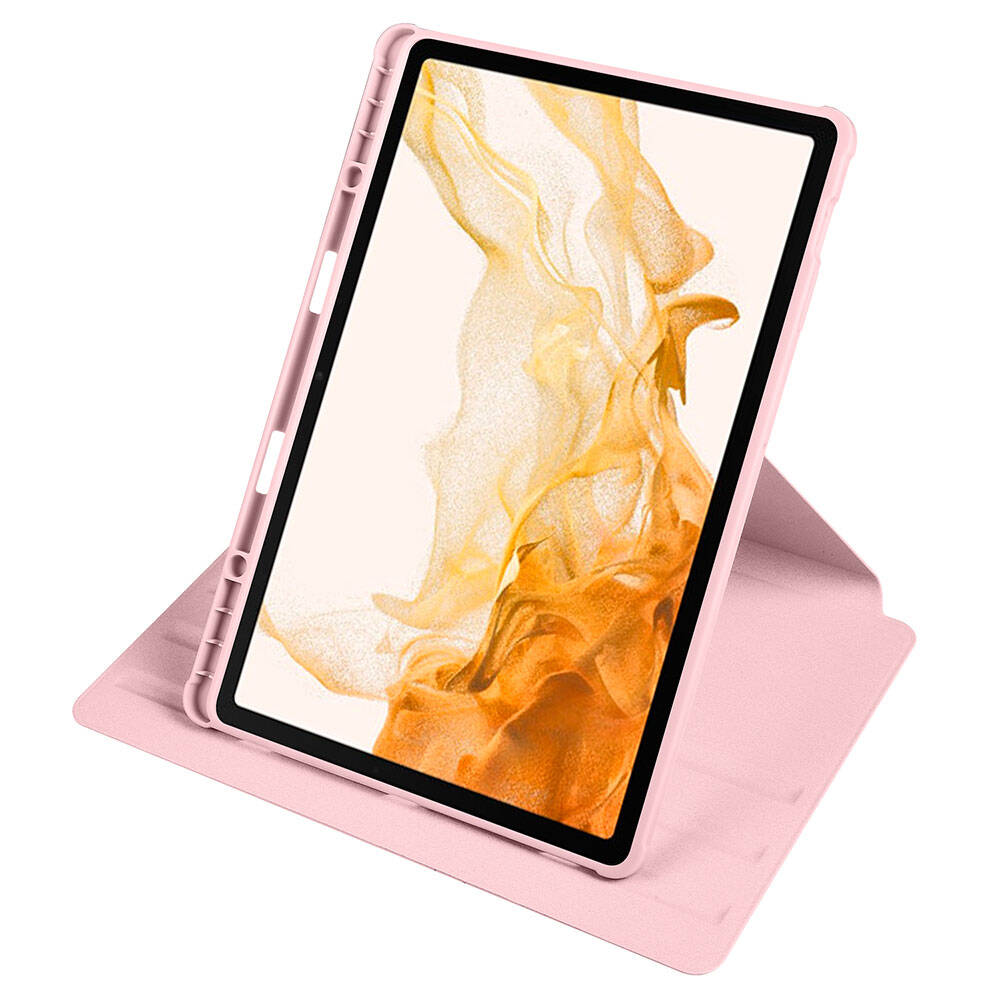 Galaxy Tab S10 Plus Kılıf Zore Termik Kalem Bölmeli Dönebilen Standlı Kılıf Lacivert