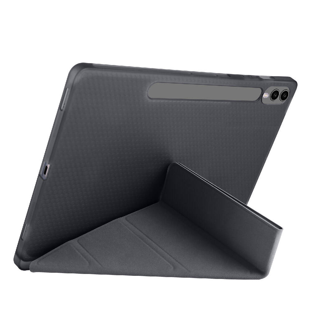 Galaxy Tab S10 Plus Kılıf Zore Tri Folding Kalem Bölmeli Standlı Kılıf Lacivert