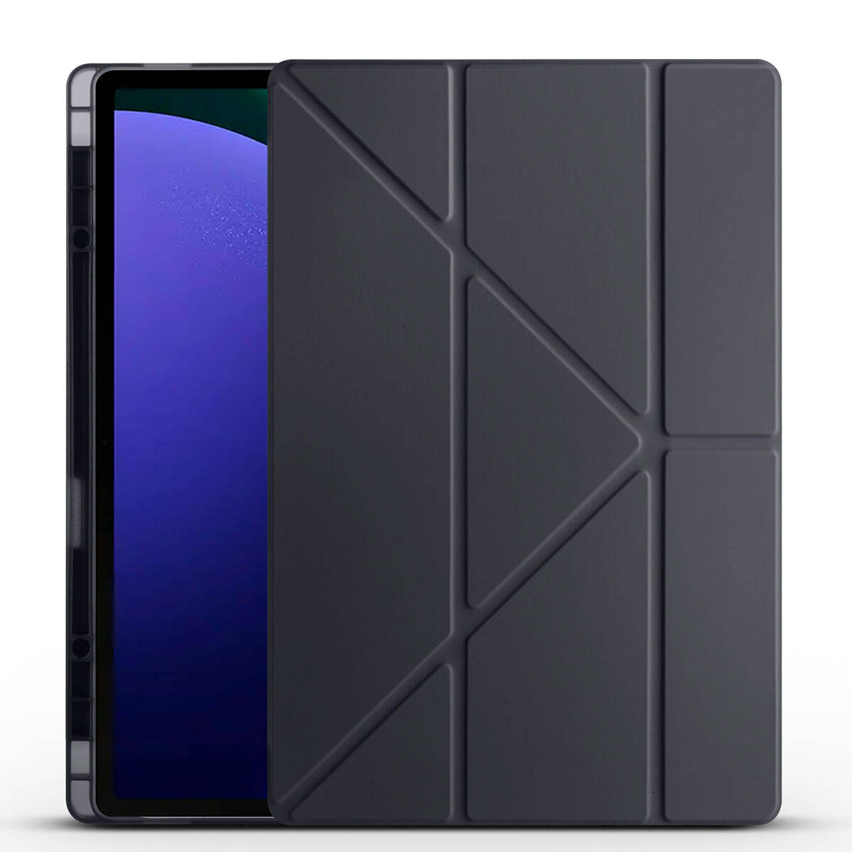 Galaxy Tab S10 Ultra Kılıf Zore Tri Folding Kalem Bölmeli Standlı Kılıf Rose Gold