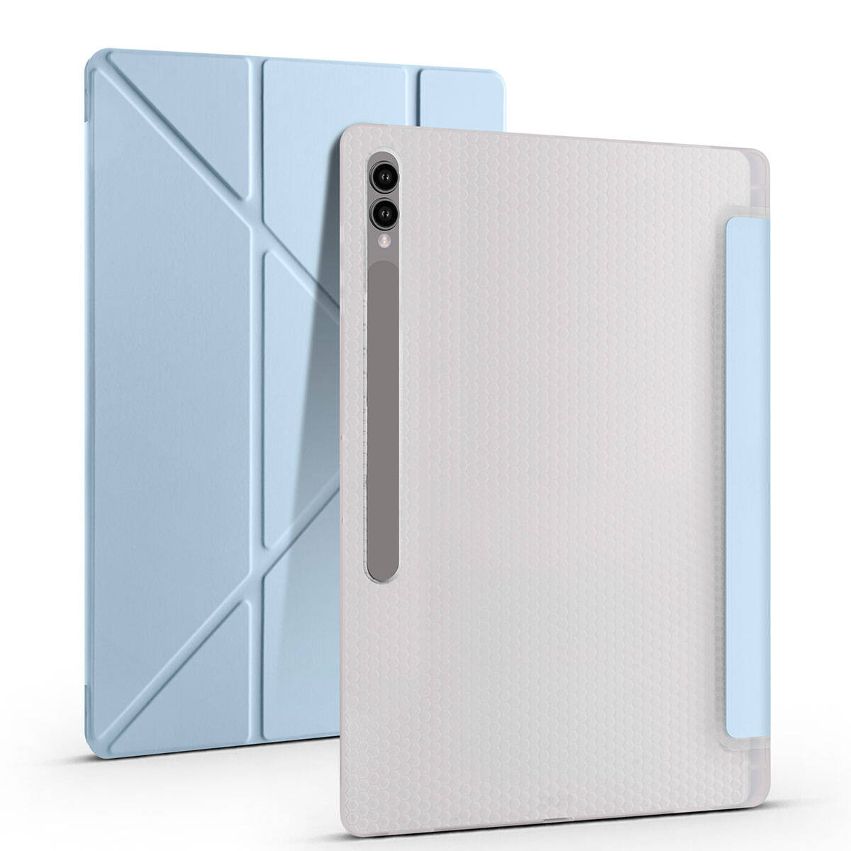 Galaxy Tab S10 Ultra Kılıf Zore Tri Folding Kalem Bölmeli Standlı Kılıf Kırmızı