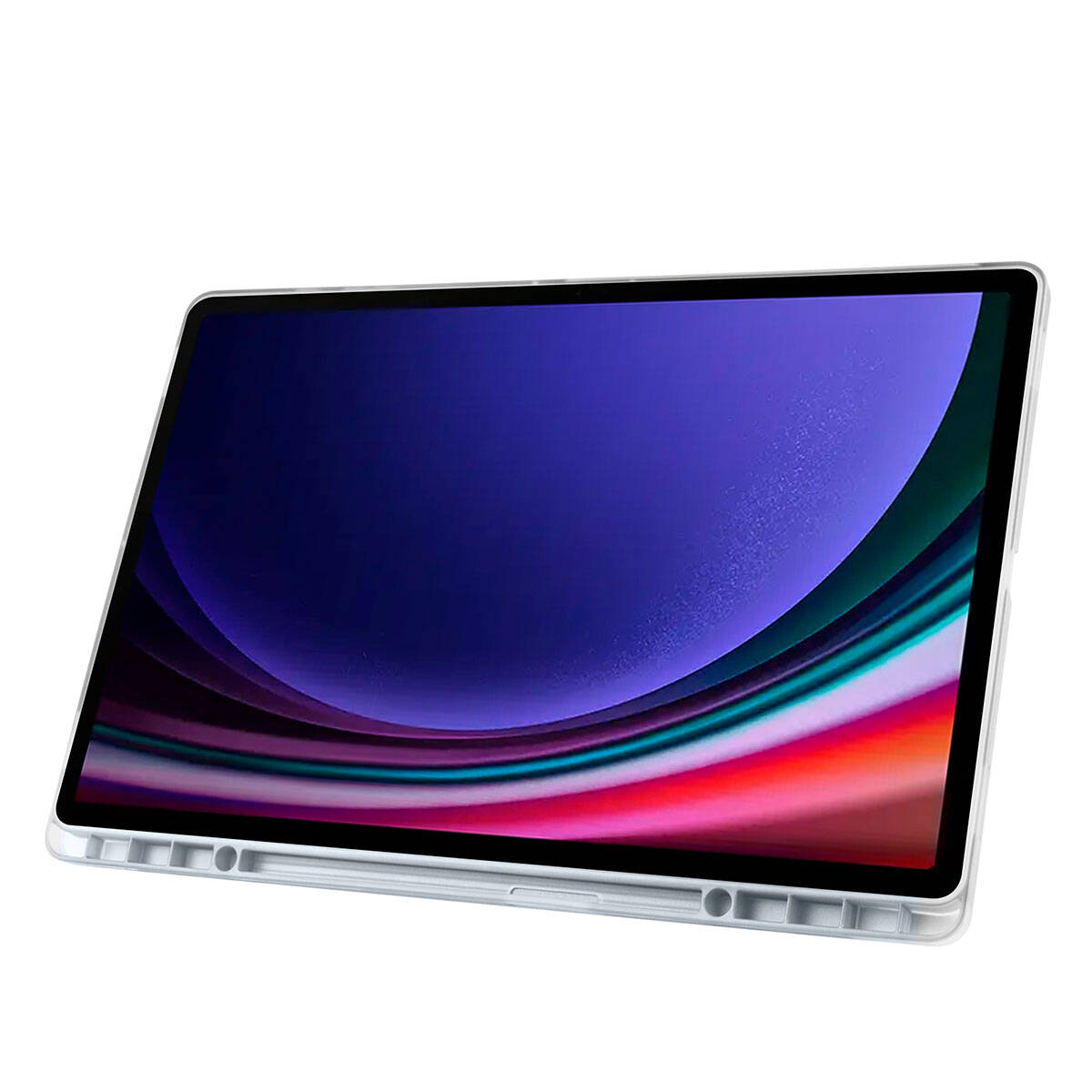 Galaxy Tab S10 Ultra Kılıf Zore Tri Folding Kalem Bölmeli Standlı Kılıf Kırmızı