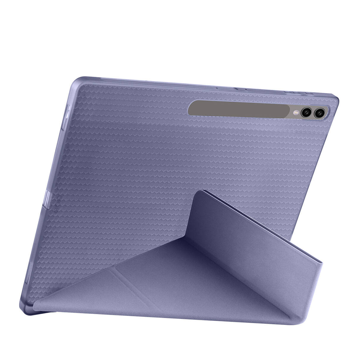Galaxy Tab S10 Ultra Kılıf Zore Tri Folding Kalem Bölmeli Standlı Kılıf Lacivert