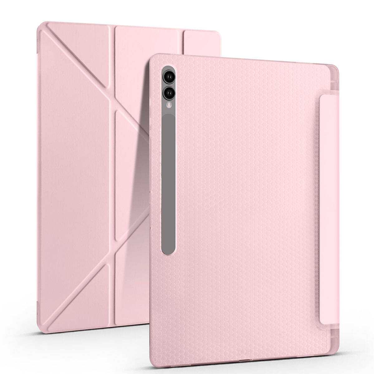Galaxy Tab S10 Ultra Kılıf Zore Tri Folding Kalem Bölmeli Standlı Kılıf Koyu Yeşil