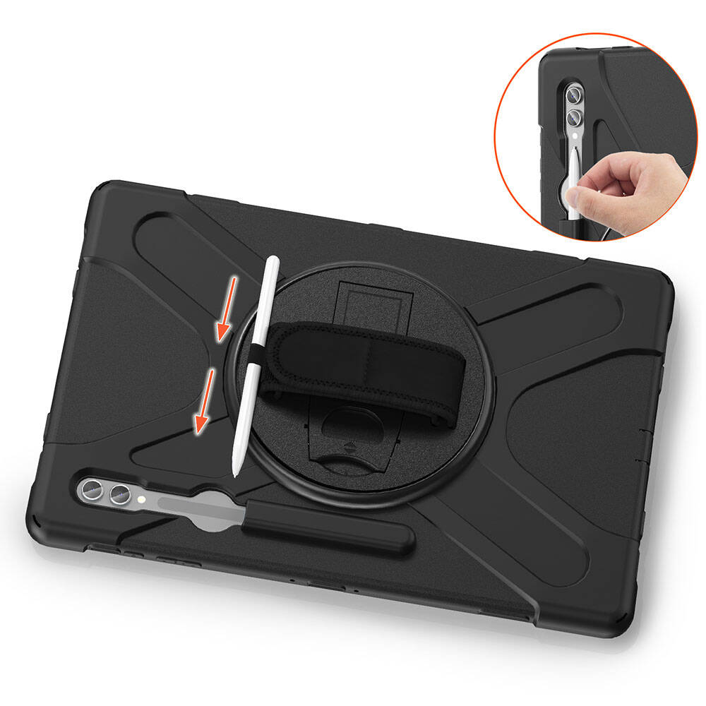 Galaxy Tab S10 Ultra Zore Defender Tablet Silikon Siyah