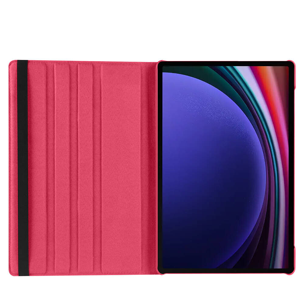 Galaxy Tab S10 Ultra Zore Dönebilen Standlı Kılıf Kırmızı