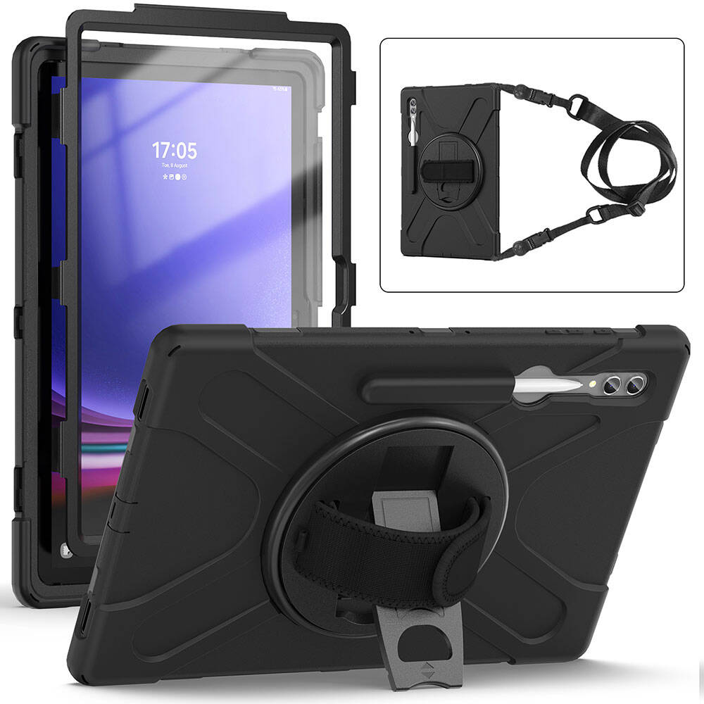 Galaxy Tab S8 Ultra Zore Defender Tablet Silikon Siyah