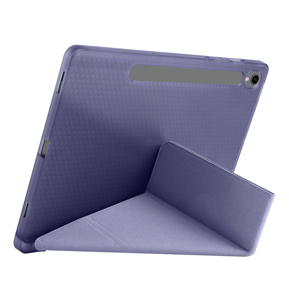 Galaxy Tab S9 FE Kılıf Zore Tri Folding Kalem Bölmeli Standlı Kılıf Yeşil