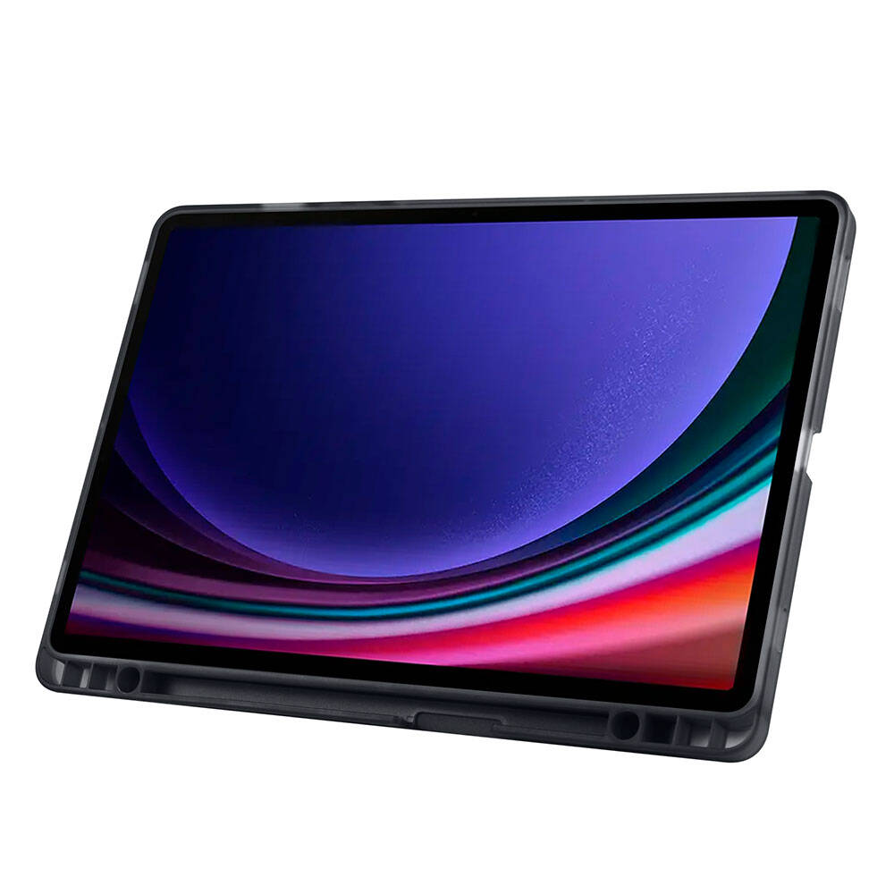 Galaxy Tab S9 FE Kılıf Zore Tri Folding Kalem Bölmeli Standlı Kılıf Kırmızı