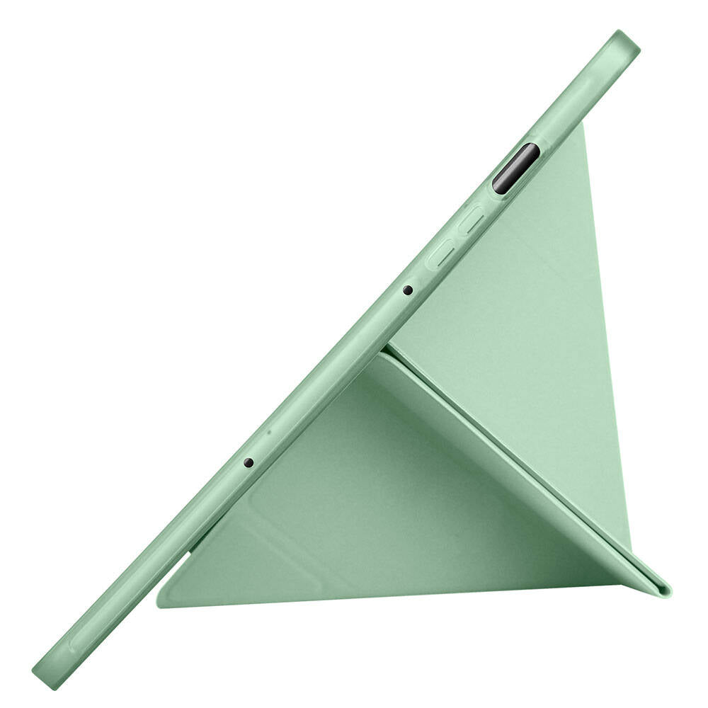 Galaxy Tab S9 FE Kılıf Zore Tri Folding Kalem Bölmeli Standlı Kılıf Lila