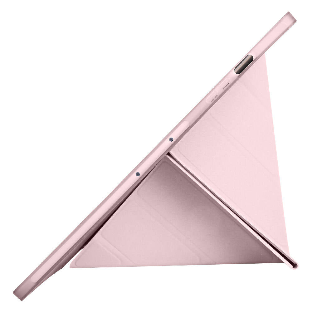 Galaxy Tab S9 FE Plus Kılıf Zore Tri Folding Kalem Bölmeli Standlı Kılıf Siyah