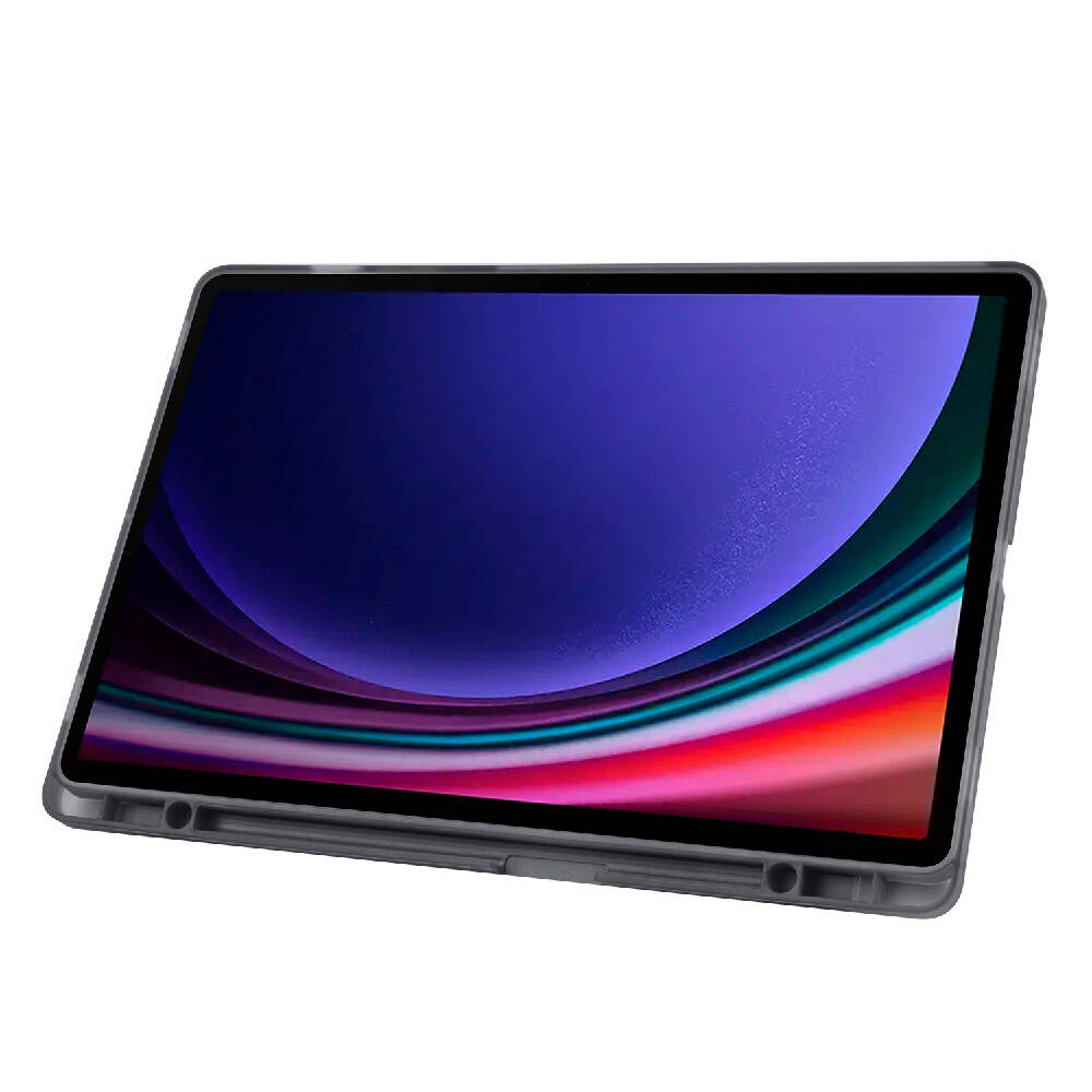 Galaxy Tab S9 FE Plus Kılıf Zore Tri Folding Kalem Bölmeli Standlı Kılıf Yeşil