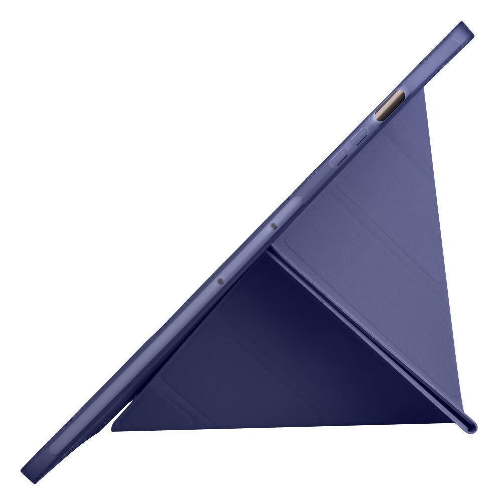 Galaxy Tab S9 FE Plus Kılıf Zore Tri Folding Kalem Bölmeli Standlı Kılıf Mavi