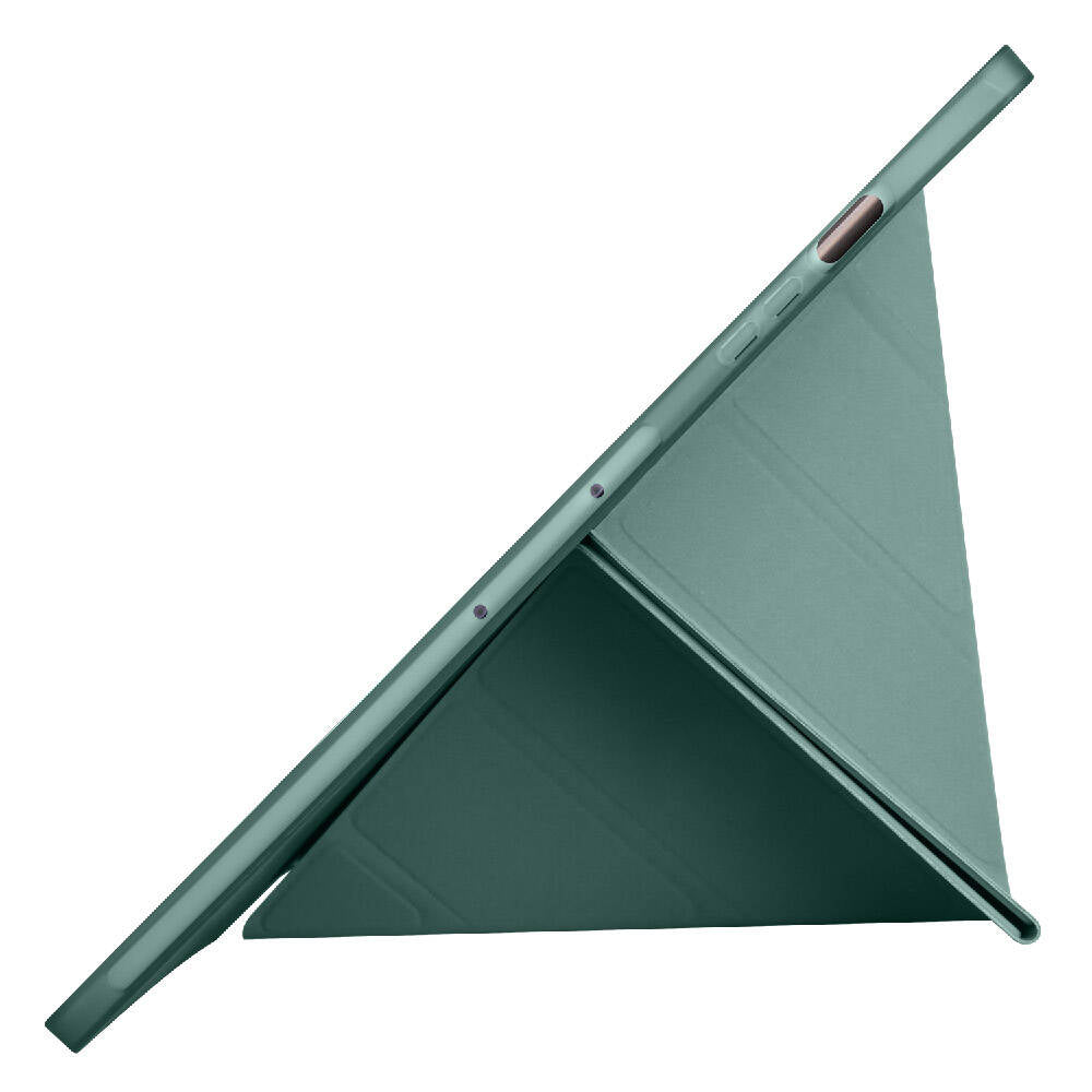 Galaxy Tab S9 FE Plus Kılıf Zore Tri Folding Kalem Bölmeli Standlı Kılıf Mavi