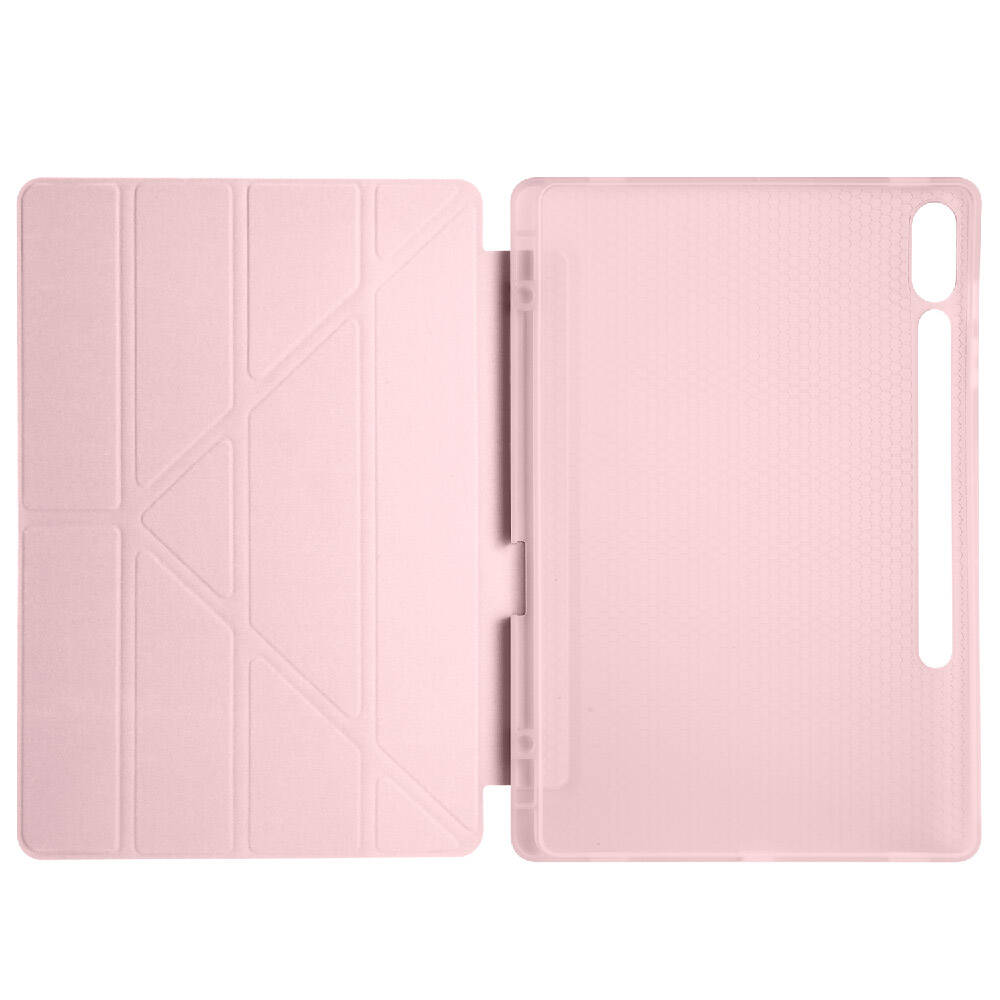 Galaxy Tab S9 FE Plus Kılıf Zore Tri Folding Kalem Bölmeli Standlı Kılıf Kırmızı