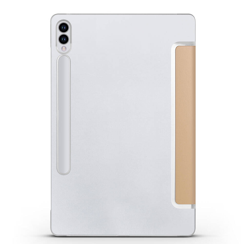 Galaxy Tab S9 FE Plus Zore Smart Cover Standlı 1-1 Kılıf Gold