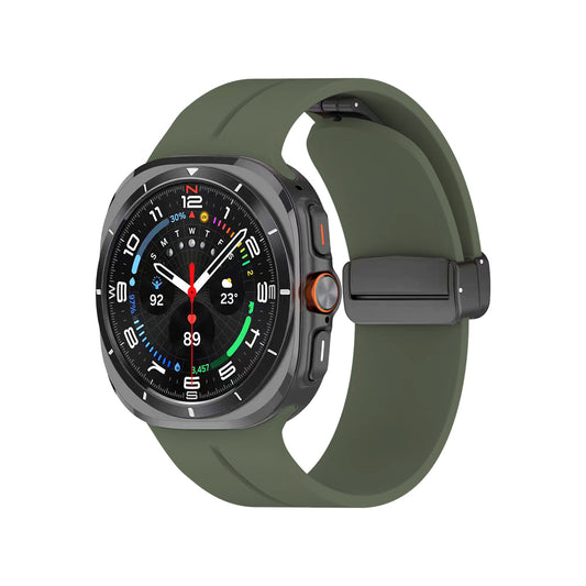 Galaxy Watch 8 40mm KRD-84 22mm Silikon Kordon Koyu Yeşil