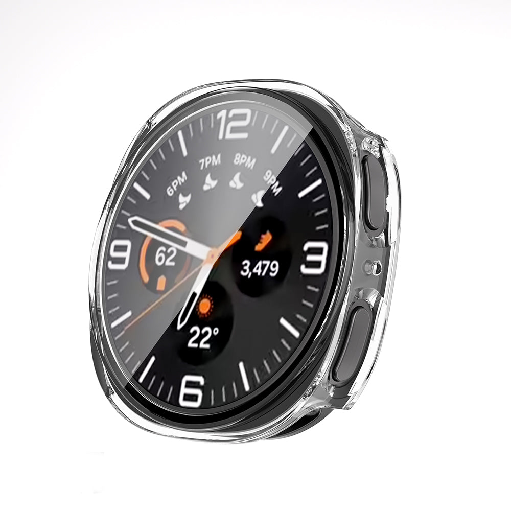 Galaxy Watch 8 44mm Sert PC Kasa ve Ekran Koruyucu Zore Watch Gard 38 Şeffaf