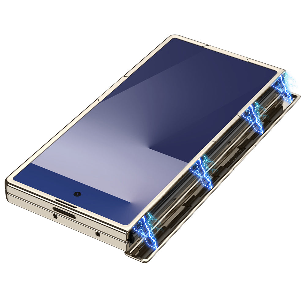 Galaxy Z Fold 7 Kılıf Kamera Korumalı Şeffaf Tasarımlı Zore Lego Standlı Kapak Lacivert