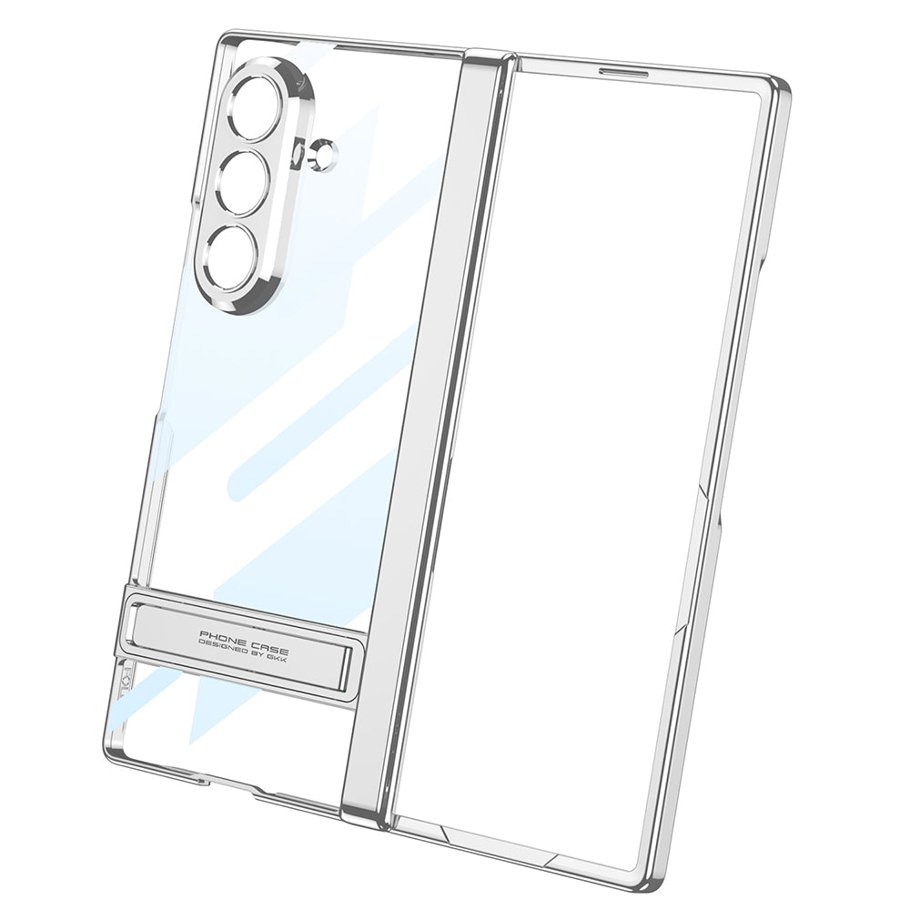 Galaxy Z Fold 7 Kılıf Kamera Korumalı Şeffaf Tasarımlı Zore Lego Standlı Kapak Lacivert