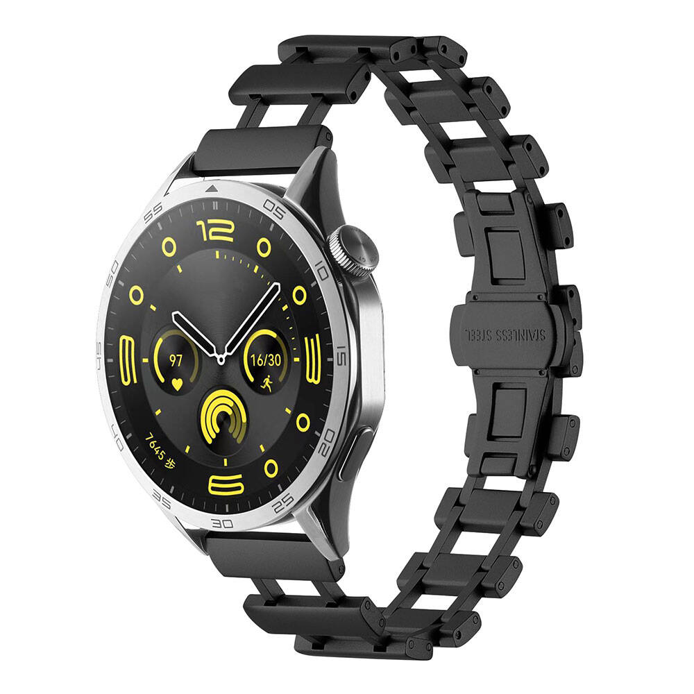 Gear S3 Zore KRD-96 22mm Metal Kordon Siyah