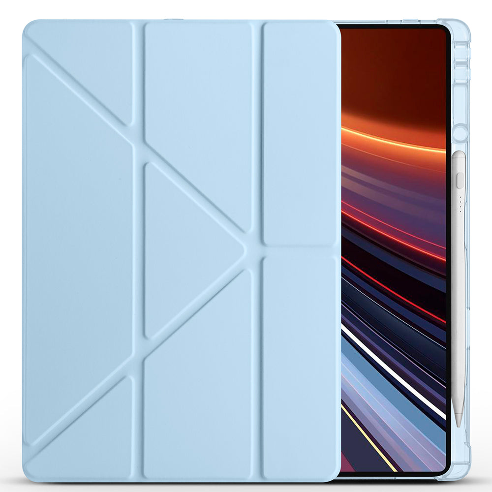 Honor MagicPad 2 Kılıf Zore Tri Folding Kalem Bölmeli Standlı Kılıf Rose Gold