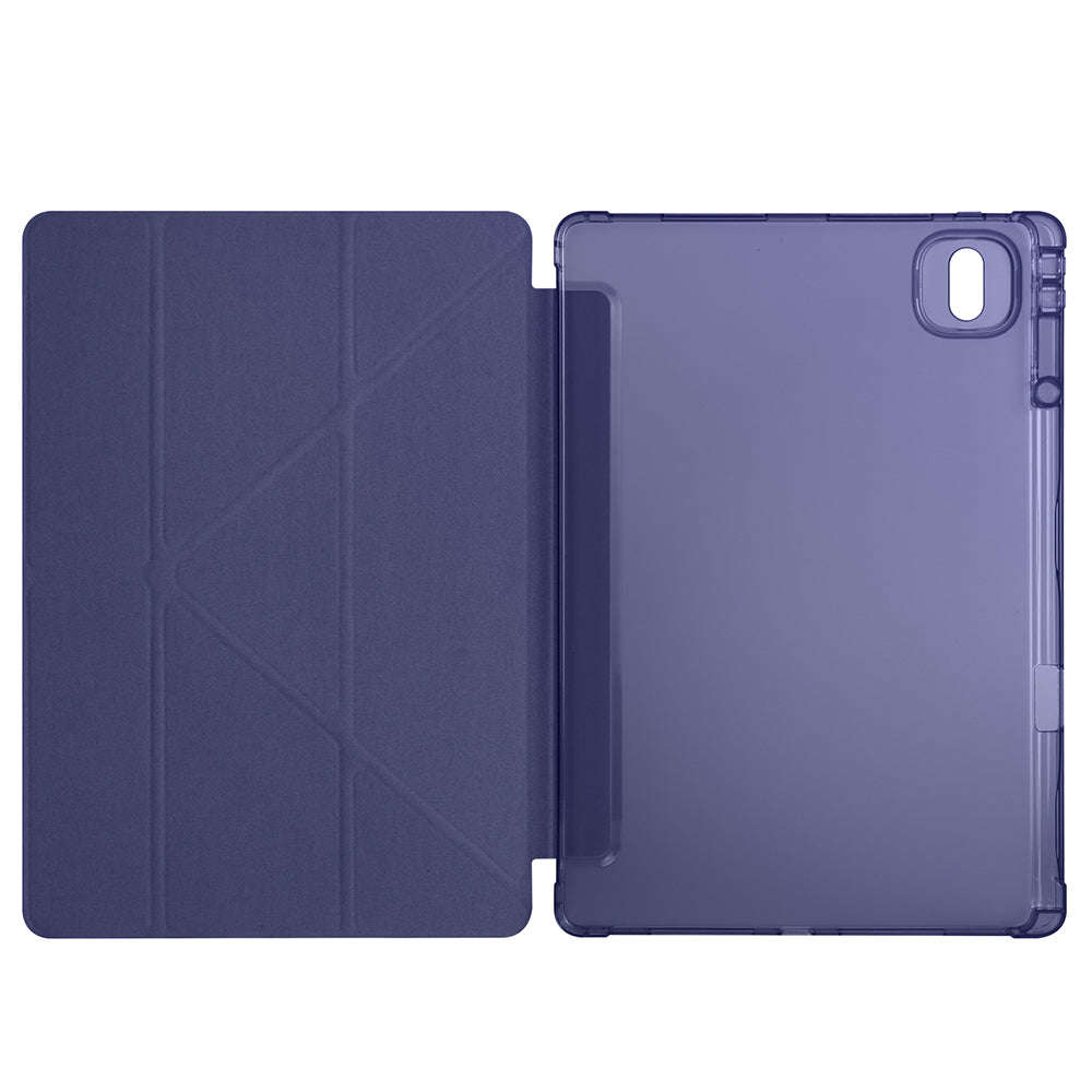 Honor MagicPad 2 Kılıf Zore Tri Folding Kalem Bölmeli Standlı Kılıf Lila