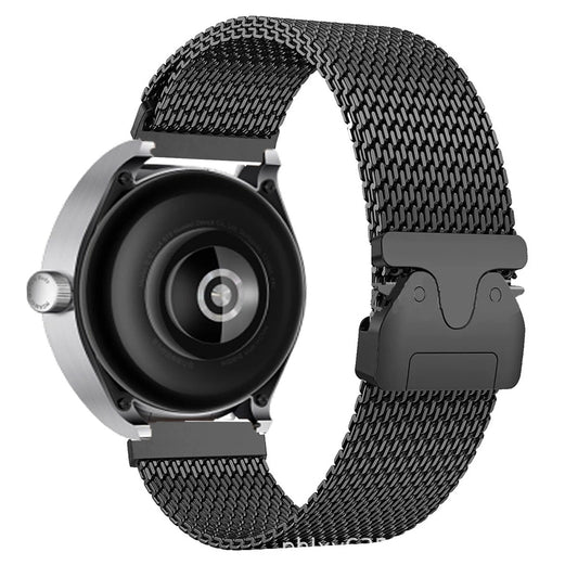 Huawei GT2 46mm Zore KRD-100 22mm Titanyum Hasır Kordon Siyah-Titanyum