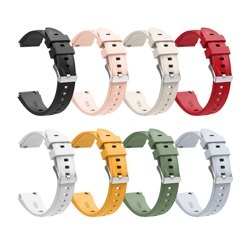 Huawei GT4 41mm Zore KRD-129 18mm Silikon Kordon Strap Kayış Buz Mavisi