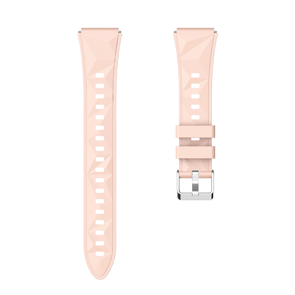 Huawei GT4 41mm Zore KRD-129 18mm Silikon Kordon Strap Kayış Pembe