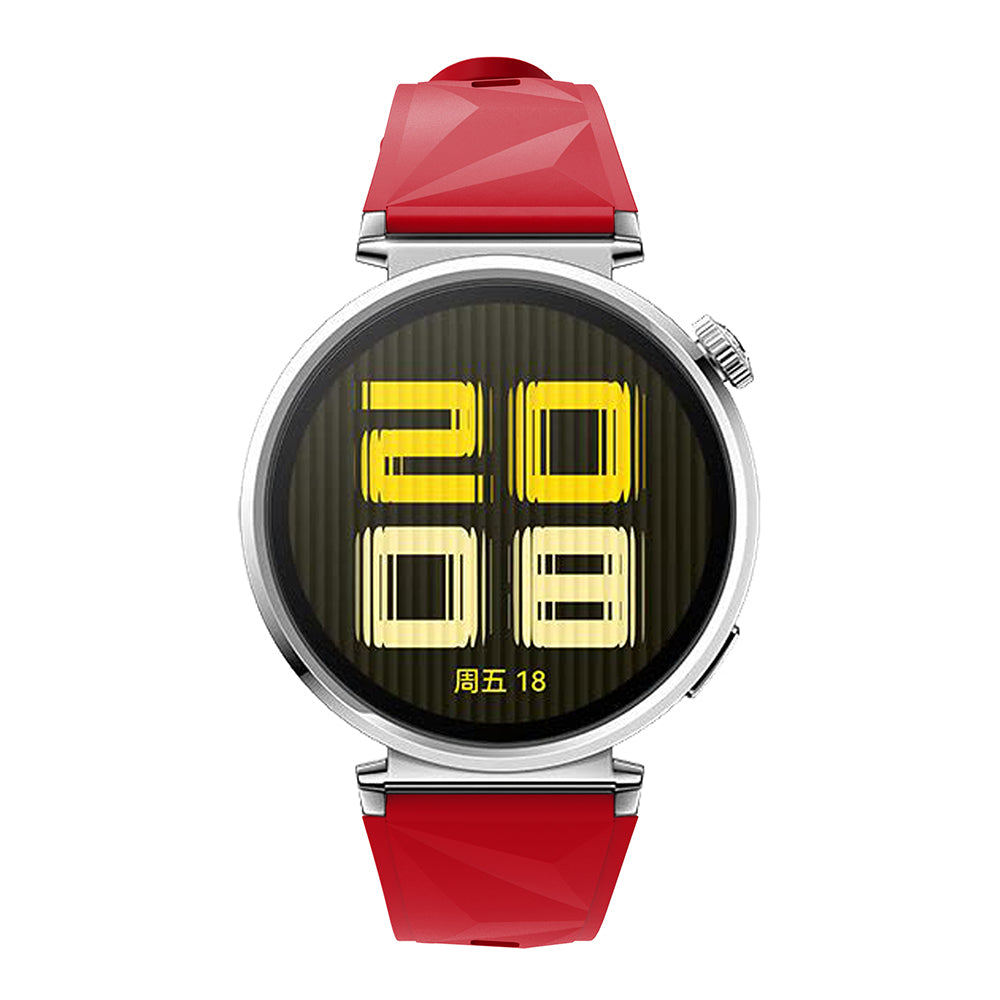 Huawei GT4 41mm Zore KRD-129 18mm Silikon Kordon Strap Kayış Kırmızı