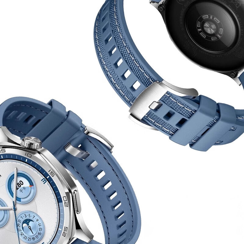 Huawei Watch GT 5 Zore KRD-128 Silikon Kordon Mavi Açık