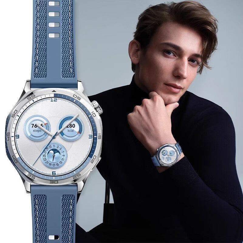 Huawei Watch GT 5 Zore KRD-128 Silikon Kordon Krem