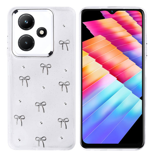 İnfinix Hot 30i Kılıf Airbag Tasarımlı Simli Şeffaf Zore Kutup Kapak Fiyonk