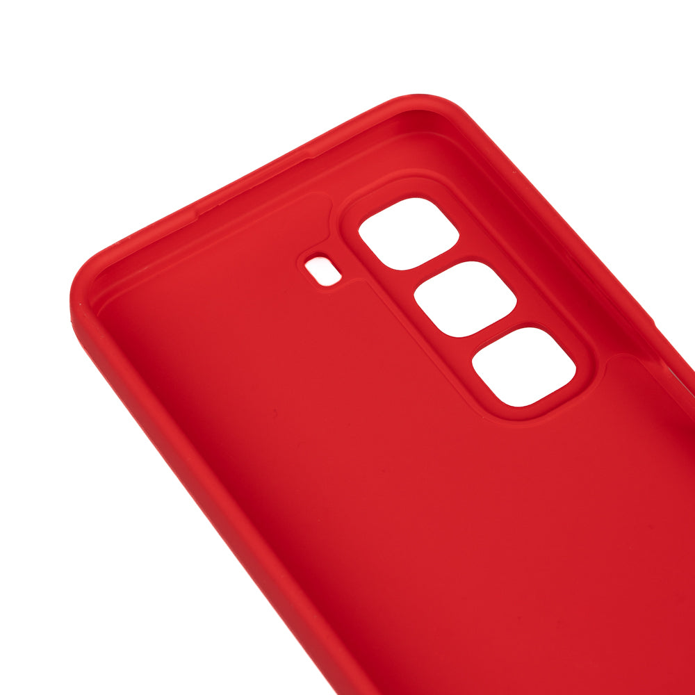 İnfinix Hot 50 4G Kılıf Zore Biye Silikon Kırmızı