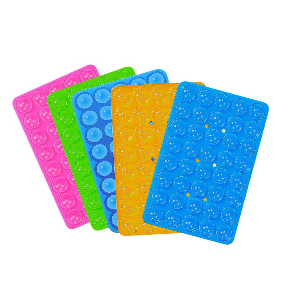 Kare Öpücüklü 02 Fosforlu Silikon Telefon Tutucu Yeşil