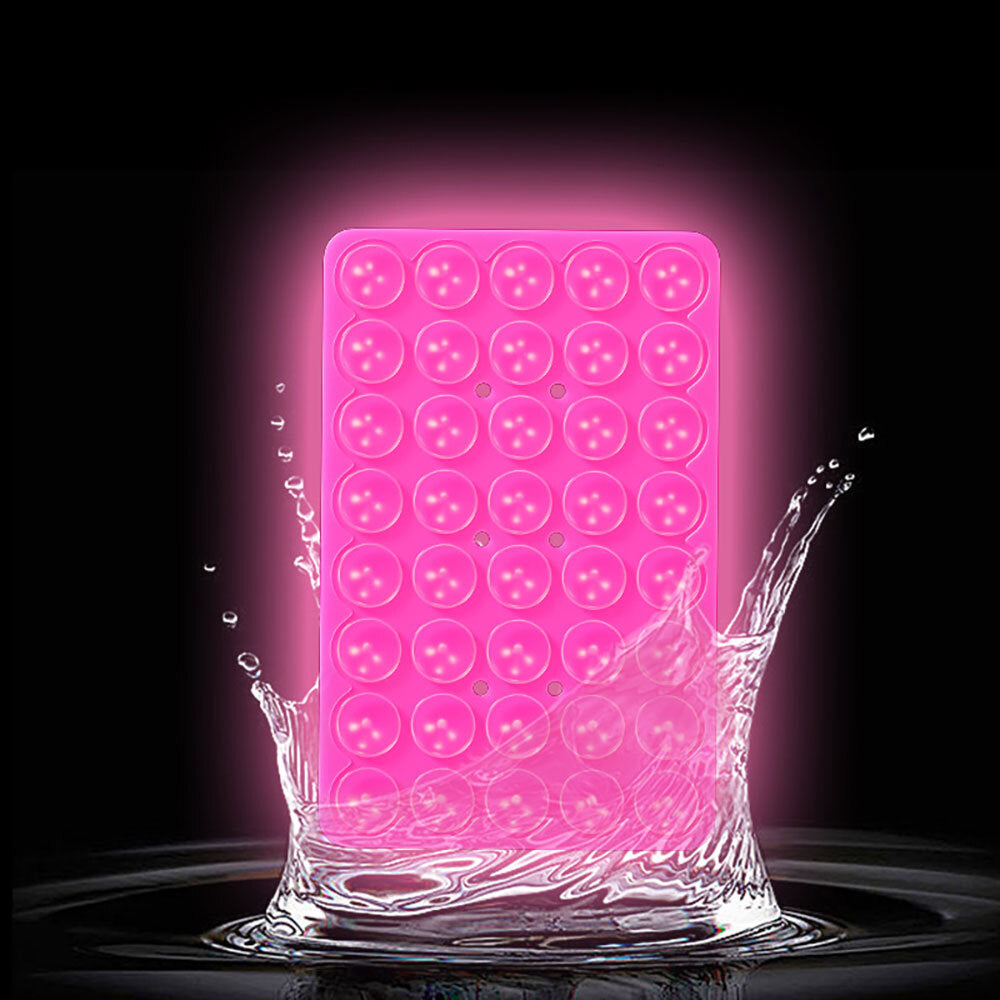 Kare Öpücüklü 02 Fosforlu Silikon Telefon Tutucu Beyaz