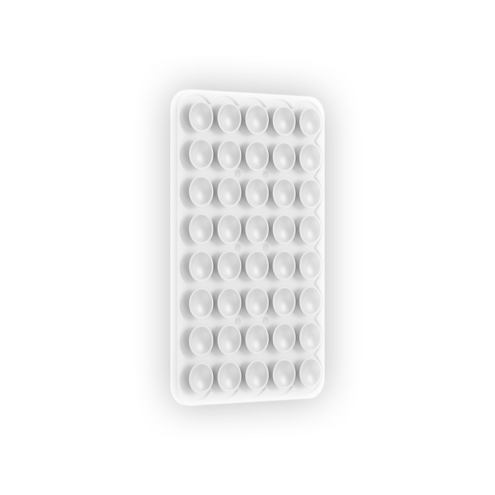 Kare Öpücüklü 02 Fosforlu Silikon Telefon Tutucu Beyaz