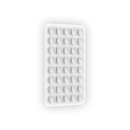 Kare Öpücüklü 02 Fosforlu Silikon Telefon Tutucu Beyaz