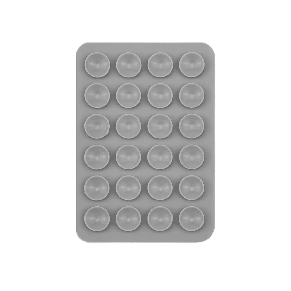 Kare Öpücüklü Silikon Tutucu Gümüş