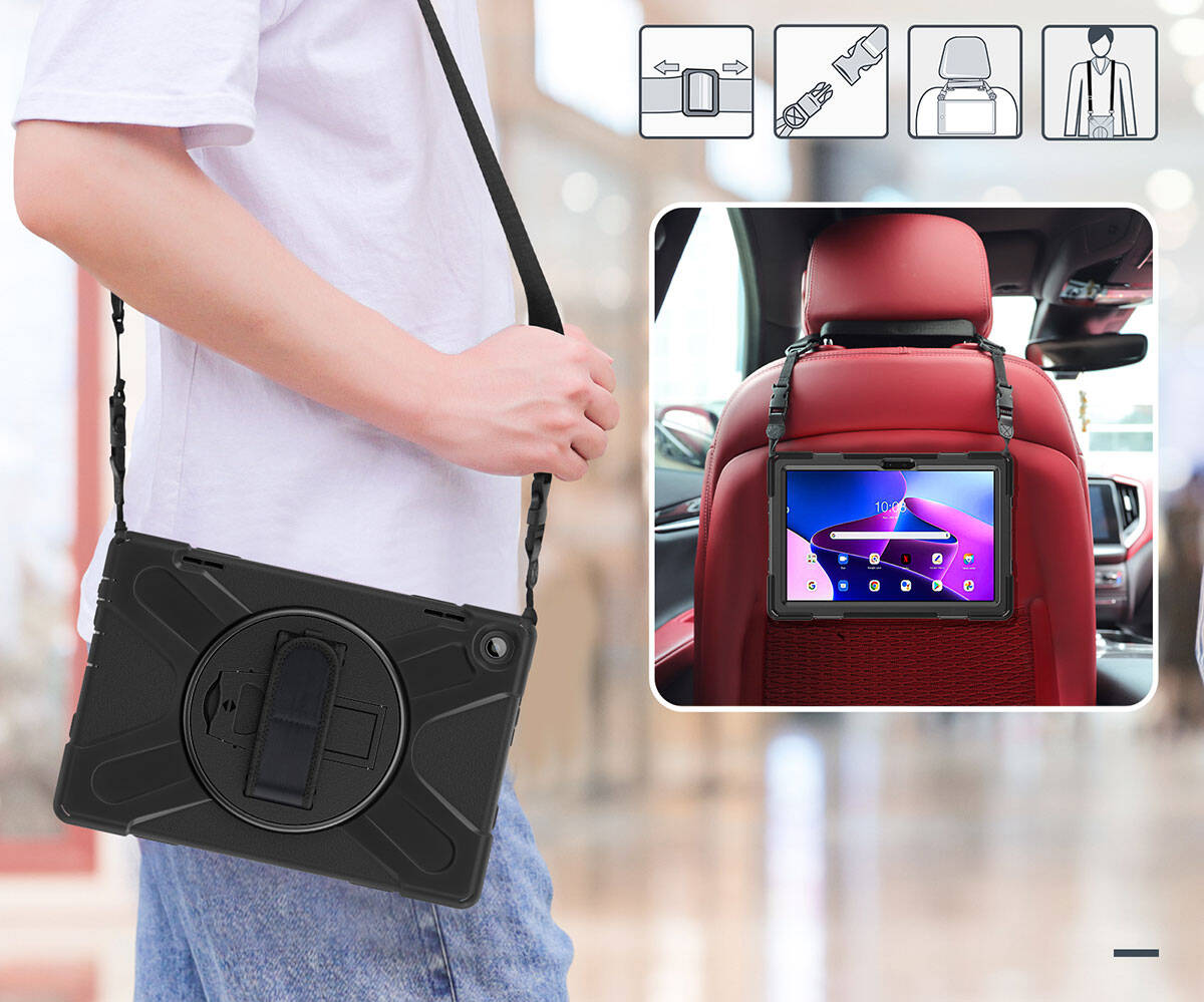 Lenovo Tab M10 HD (2.Nesil) 2022 Zore Defender Tablet Silikon Siyah