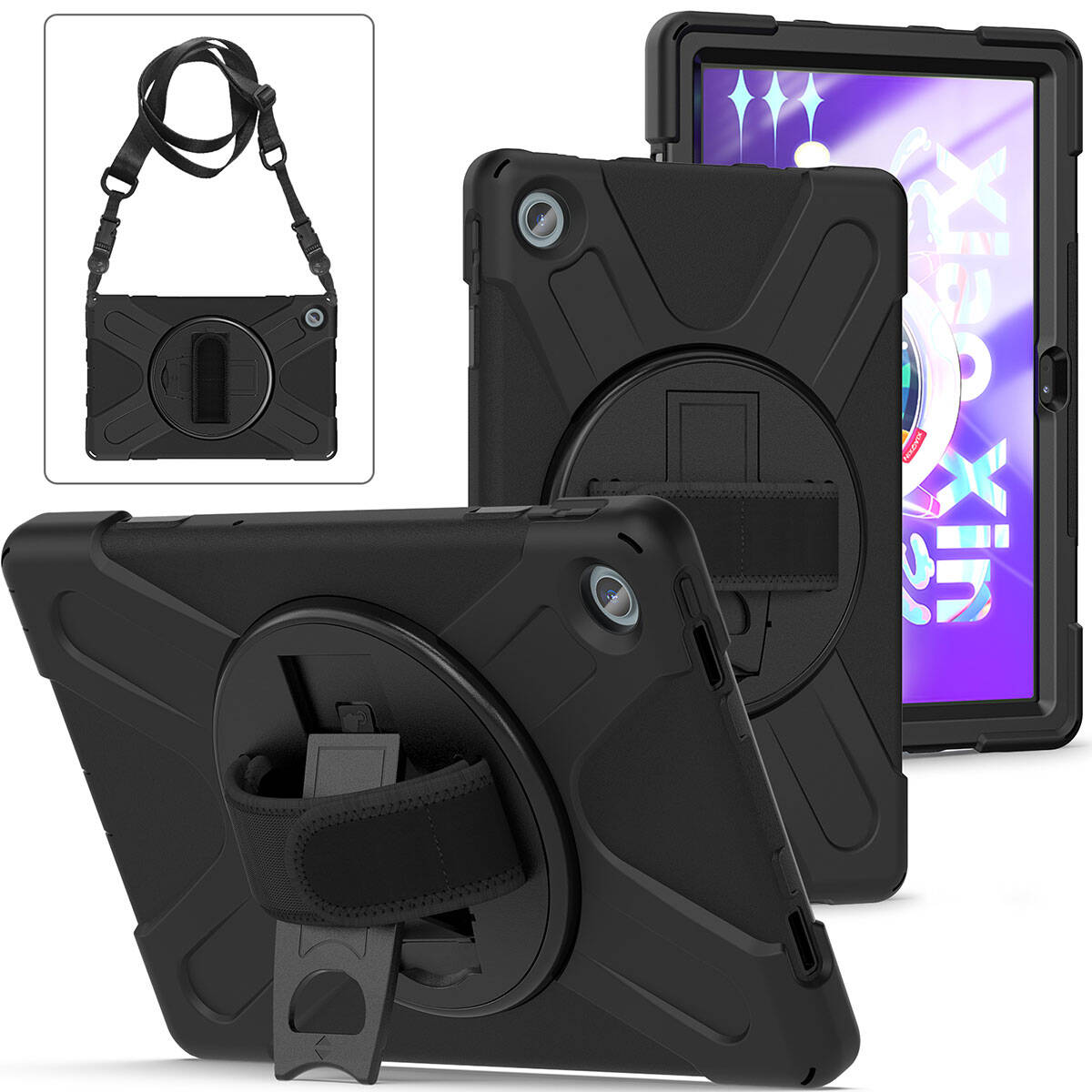 Lenovo Tab M10 Plus TB-125F - TB-128F 3. Jenerasyon Zore Defender Tablet Silikon Siyah