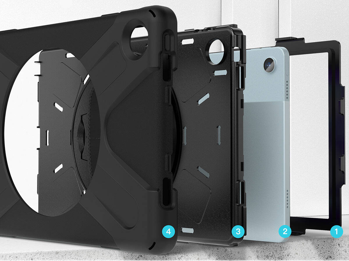 Lenovo Tab M10 Plus TB-125F - TB-128F 3. Jenerasyon Zore Defender Tablet Silikon Siyah