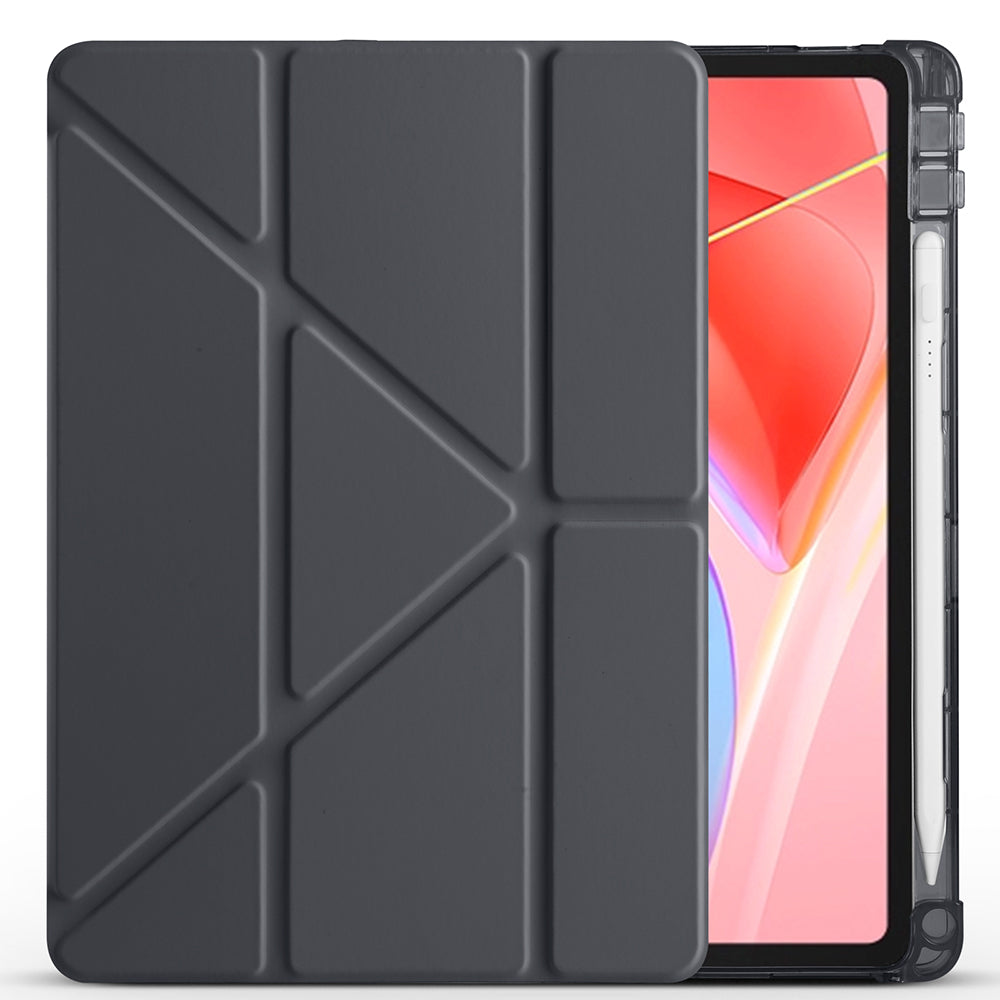 Lenovo Tab TB-311FU Kılıf Zore Tri Folding Kalem Bölmeli Standlı Kılıf Lacivert